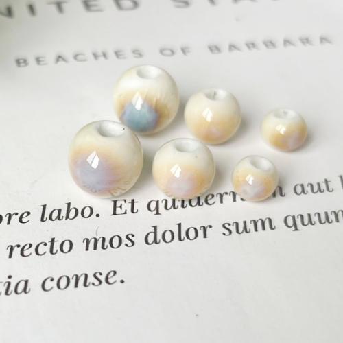 Ювелирный фарфоровый бусины, фарфор, Круглая, DIY & разный размер для выбора, продается PC