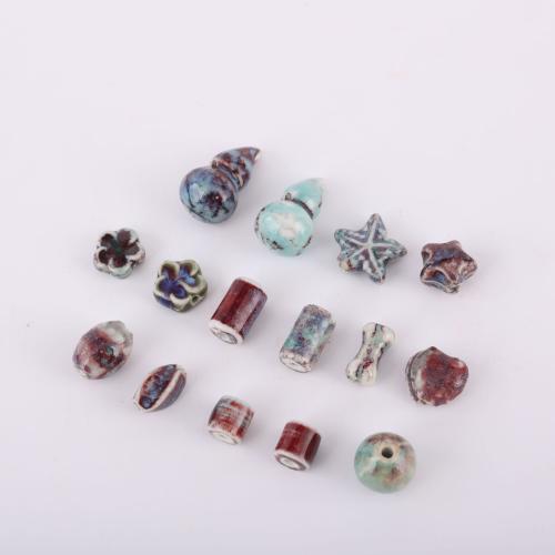 Ювелирный фарфоровый бусины, фарфор, покрытый глазурью, DIY & разные стили для выбора, продается PC