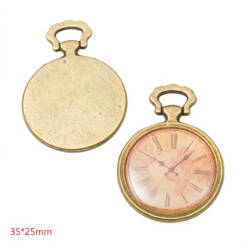 Tibetan Style Pendants, Clock, plated, DIY & different styles for choice, 100PCs/Bag, Sold By Bag