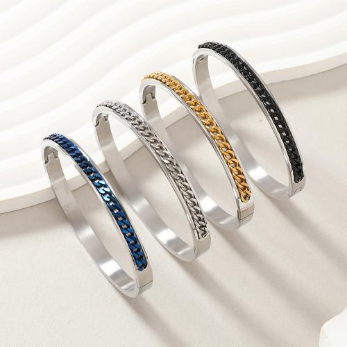 Нержавеющая сталь 304 браслет на запястье/щиколотку, Другое покрытие, ювелирные изделия моды & Мужская, Много цветов для выбора, внутренний диаметр:Приблизительно 60mm, продается PC