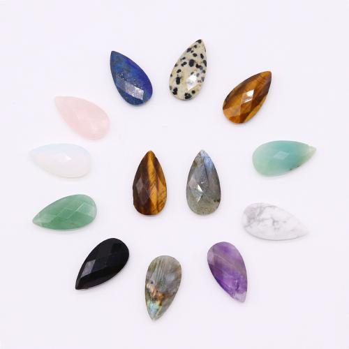 Gemstone Pendants Jewelry, Teardrop, DIY & different materials for choice & faceted, 13x25mm, Sold By PC