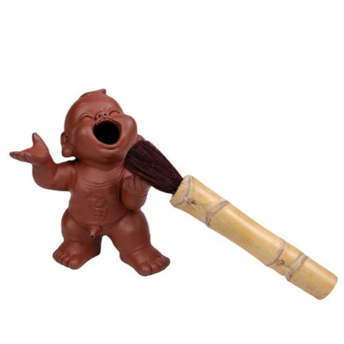 Purple Clay Tea Pet, Boy, 120x90x130mm, Sold By PC