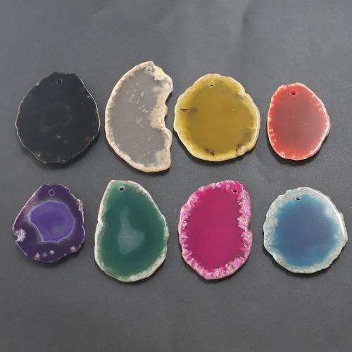 Eis-Quarz-Achat-Anhänger, Achat, Unregelmäßige, poliert, DIY, keine, pendant size 55-30x40-25x5mm, verkauft von PC