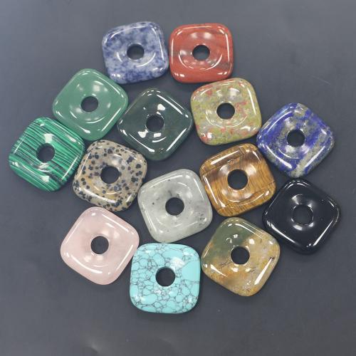 Ювелирные подвески из драгоценных камней, Полудрагоценный камень, Квадратная форма, полированный, DIY & различные материалы для выбора, pendant size 30u00d730u00d77-6mm, отверстие:Приблизительно 8mm, продается PC