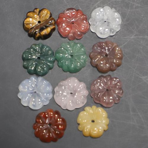 Ювелирные подвески из драгоценных камней, Полудрагоценный камень, Форма цветка, резной, DIY & различные материалы для выбора, 16x16x4mm, продается PC