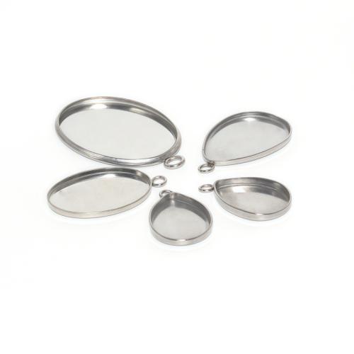 основы для кулонов из нержавеющей стали, Нержавеющая сталь 304, DIY & разные стили для выбора, оригинальный цвет, продается PC