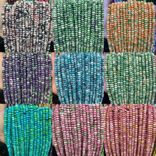 Бусины из поделочных камней, Камень Дождевой цветок, Счеты, DIY, Много цветов для выбора, 4x6mm, Приблизительно 80ПК/Strand, продается Strand