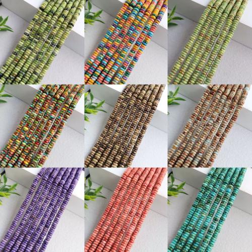 Бусины из поделочных камней, Полудрагоценный камень, Счеты, DIY, Много цветов для выбора, 2x6mm, Приблизительно 160ПК/Strand, продается Strand