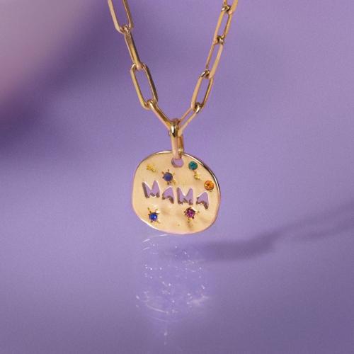 Нержавеющая сталь 304 Ожерелье, с 5cm наполнитель цепи, Другое покрытие, День матери ювелирные изделия & разные стили для выбора & Женский & со стразами, длина:Приблизительно 45 см, продается PC