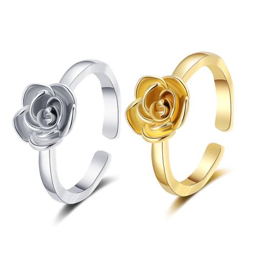 Brass Cuff Finger Ring, Rose, plated, fashion jewelry & for woman, more colors for choice, Sold By PC