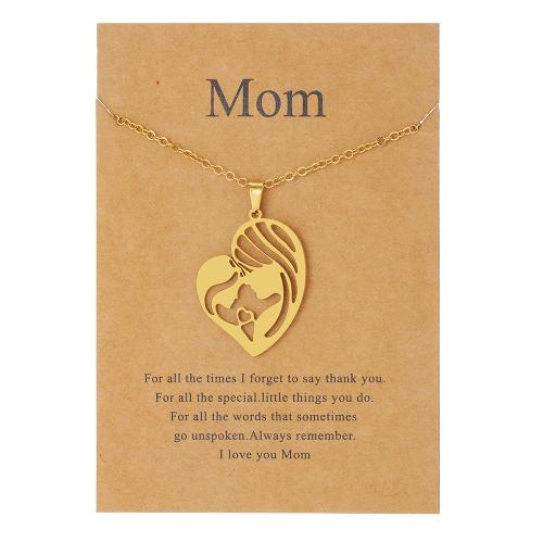 Нержавеющая сталь 304 Ожерелье, с 5cm наполнитель цепи, Другое покрытие, День матери ювелирные изделия & разные стили для выбора & Женский, длина:Приблизительно 45 см, продается PC