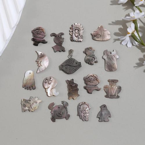 Подвески из натуральных черных ракушек, Черная-Лип-Шелл, полированный, DIY & разные стили для выбора, продается PC