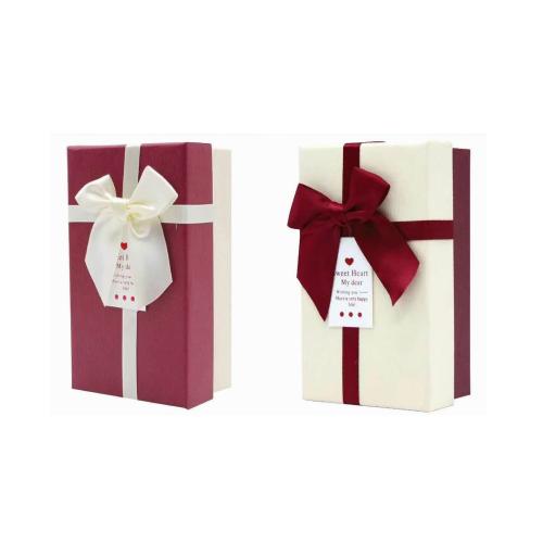 бумага подарочная коробочка, Прямоугольная форма, Пылезащитный & с ленту бантом украшения, разноцветный, 85x145x55mm, 6ПК/Лот, продается Лот