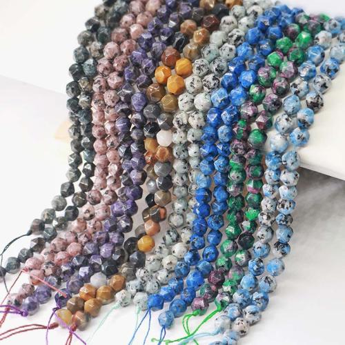 Gemstone Jewelry Beads, Chalcedony, Geometrical Pattern, polished, Star Cut Faceted & DIY, more colors for choice, 8mm, Approx 47PCs/Strand, Sold Per Approx 38 cm Strand