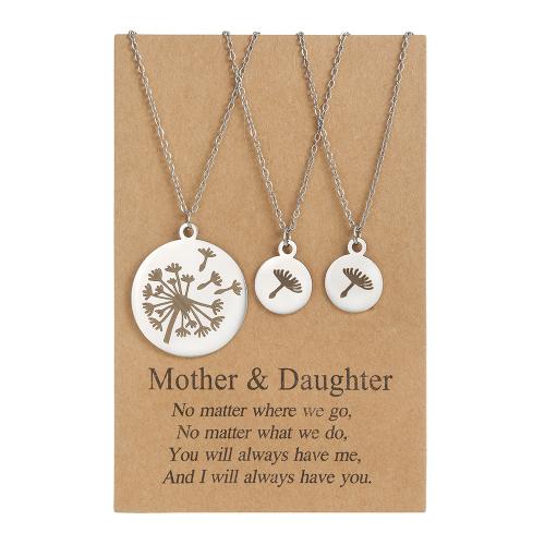 Acier inoxydable 304 collier, avec 5cm chaînes de rallonge, Plat rond, poli, styles différents pour le choix & pour femme, couleur originale, Longueur:Environ 45 cm, Vendu par fixé