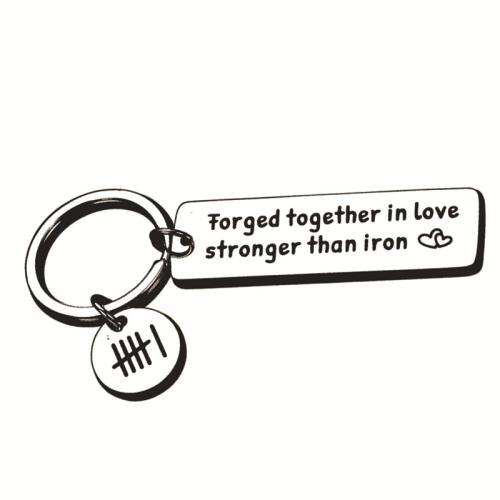 304 Stainless Steel Key Clasp, Rectangle, polished, laser pattern & Unisex & with letter pattern, original color, 12x50mm, Sold By PC