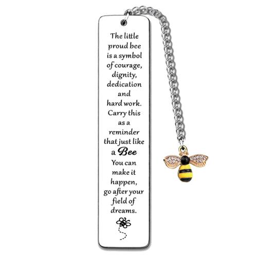 304 Stainless Steel Bookmark, Rectangle, polished, laser pattern & Unisex & with letter pattern & brushed & with rhinestone, original color, 130x26mm, Sold By PC