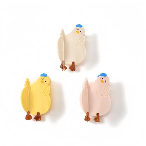 Hoja de acetato Garra de pelo, Gallina, Lindo & para mujer, más colores para la opción, 50x43x85mm, Vendido por UD