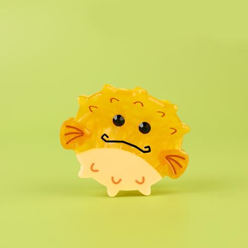 Feuille d'acétate griffes pince à cheveux, animal, fait à la main, bijoux de mode & conception océan & pour femme, 55x46mm, Vendu par PC