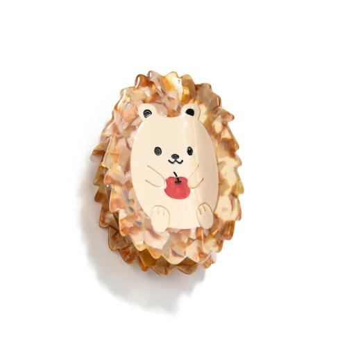 Acetate Hair Claw Clip, Hedgehog, cute & for woman, 80x53x50mm, Sold By PC