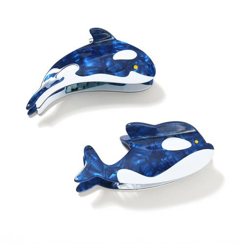 Acetate Hair Claw Clip, Whale, cute & for woman, more colors for choice, Sold By PC