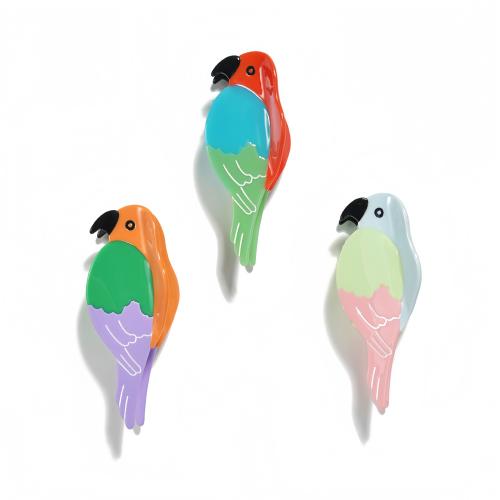 Ацетатный лист Заколка-крабик, попугай, Милые & Женский, Много цветов для выбора, 115x45mm, продается PC