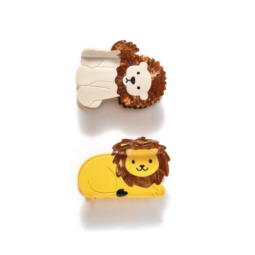 Feuille d'acétate griffes pince à cheveux, lion, Mignon & styles différents pour le choix & pour femme, Vendu par PC