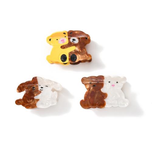 Feuille d'acétate griffes pince à cheveux, ours, Mignon & styles différents pour le choix & pour femme, Vendu par PC