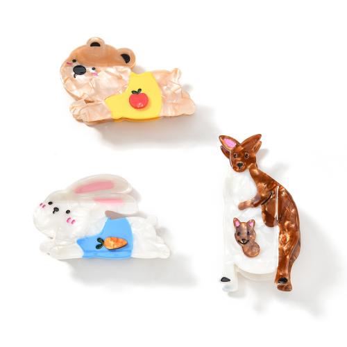 Acetate Hair Claw Clip, Cartoon, cute & different styles for choice & for woman, Sold By PC