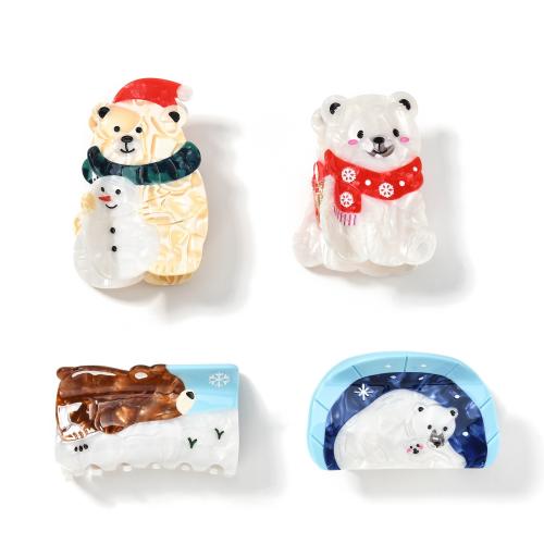 Acetate Hair Claw Clip, Bear, cute & different styles for choice & for woman, Sold By PC