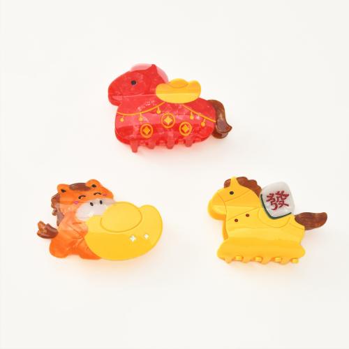 Acetate Hair Claw Clip, Horse, cute & different styles for choice & for woman, 100x55x50mm, Sold By PC