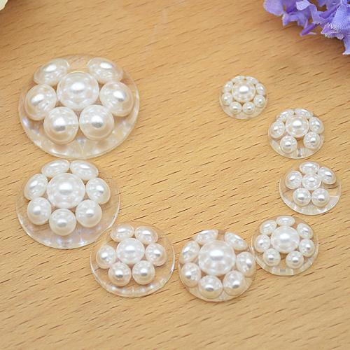 Mode Cabochons en résine, DIY & normes différentes pour le choix, blanc, 10PC/sac, Vendu par sac