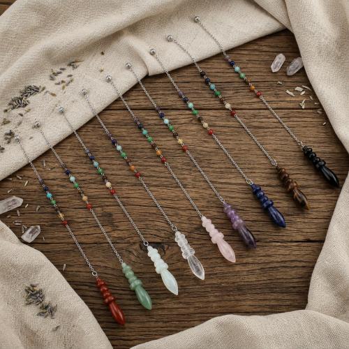 Gemstone Pendulum, different materials for choice, more colors for choice, 6-8mm, Sold By Strand