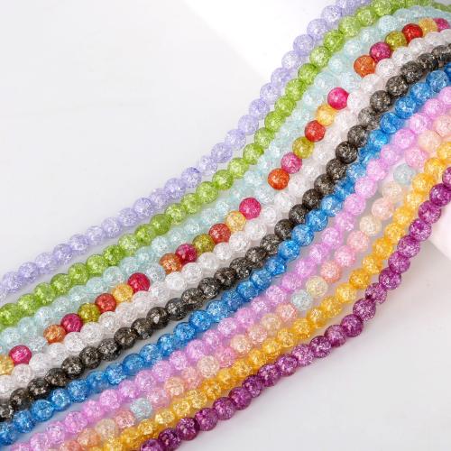 Crackle Quartz Beads, Round, DIY & different size for choice, more colors for choice, Sold Per Approx 38 cm Strand