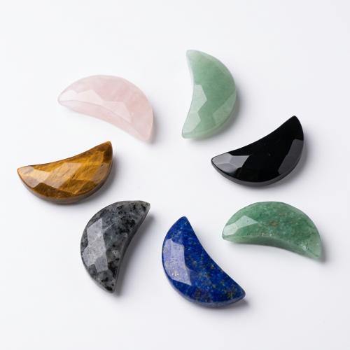 Gemstone Jewelry Beads, Moon, DIY & different materials for choice & faceted, 9x18.50mm, Sold By PC