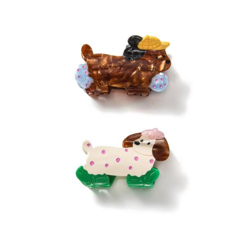 Ацетатный лист Заколка-крабик, Собака, Милые & разные стили для выбора & Женский, продается PC