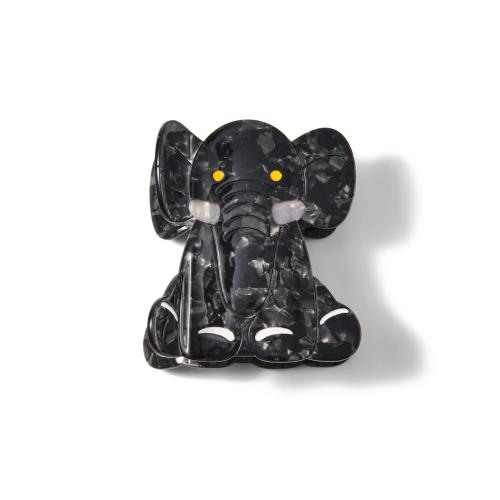 Acetat-Blatt Haarklammer, Elephant, Niedlich & für Frau, 84x45x75mm, verkauft von PC