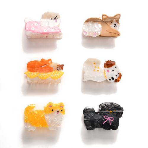 Acetate Hair Claw Clip, Cartoon, cute & different styles for choice & for woman, Sold By PC