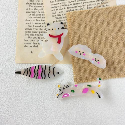 Acetat-Blatt Haarschnabel, Cartoon, Niedlich & verschiedene Stile für Wahl & für Frau, 60x41x14mm, verkauft von PC