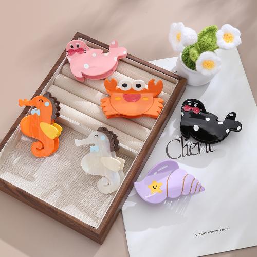 Acetate Hair Claw Clip, Cartoon, cute & different styles for choice & for woman, Sold By PC