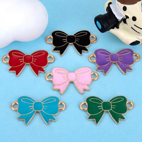 Schmetterling Zinklegierung Schmuckverbinder, Schleife, goldfarben plattiert, DIY & Emaille & 1/1-Schleife, keine, 22x13mm, verkauft von PC