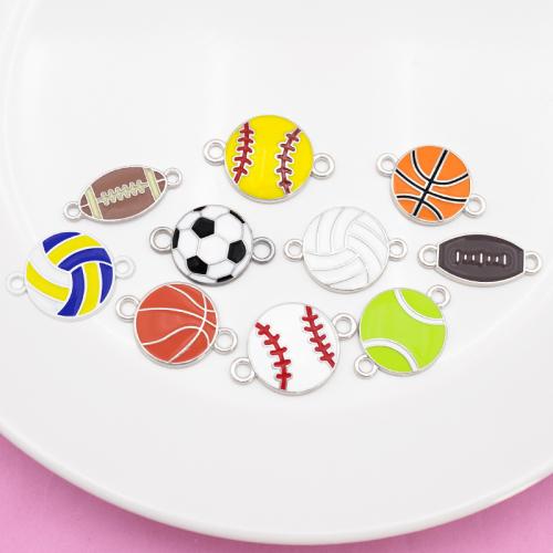 Conectores de Aleación de Zinc, chapado en color de plata, Bricolaje & diferentes estilos para la opción & esmalte & 1/1 aro, más colores para la opción, Vendido por UD