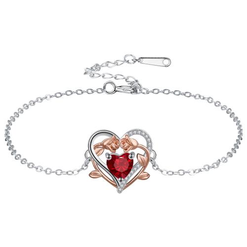 laiton bracelet, avec 4cm chaînes de rallonge, coeur, Placage, Bijoux Fête des Mères & pavé de micro zircon & pour femme, plus de couleurs à choisir, Longueur:Environ 17 cm, Vendu par PC
