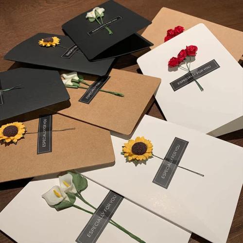 бумага открытки, Связанный вручную, День матери ювелирные изделия & с цветочным узором & Женский, Много цветов для выбора, 100x150mm, продается PC