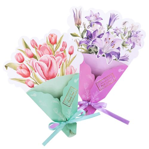 картон открытки, Букет, Печати, различные модели для выбора & с цветочным узором & бронзирование, продается PC