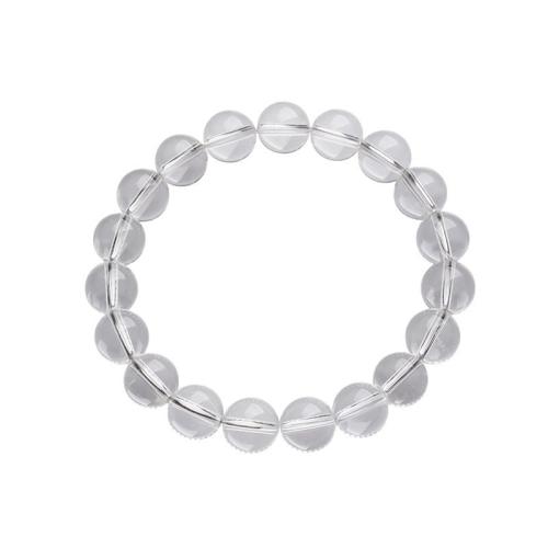 Clear Quartz Bracelet, Round, polished, Unisex & different size for choice, Sold By PC