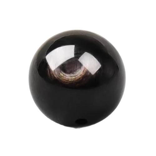 Gemstone Jewelry Beads, Golden Luck Stone, Round, DIY & different size for choice, Sold By PC