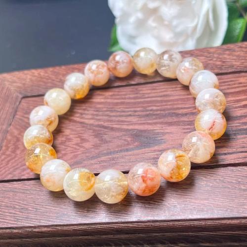 Citrine Bracelet, Round, Unisex & different size for choice, Grade AA, Sold By Strand