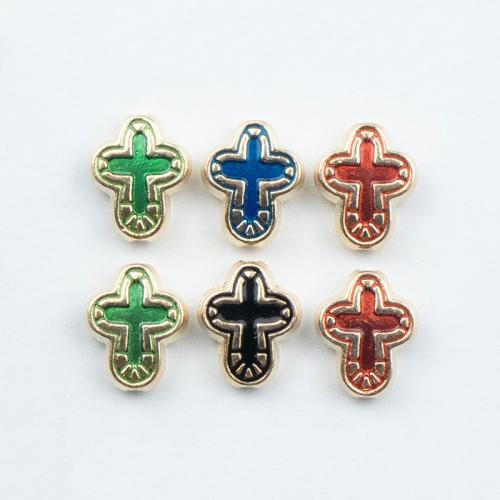 Tibetan Style Jewelry Beads, plated, DIY & enamel, more colors for choice, 11x14mm, Sold By PC