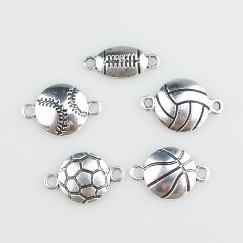 Tibetan Style Connector, silver color plated, DIY & different styles for choice & 1/1 loop & blacken, more colors for choice, Sold By PC